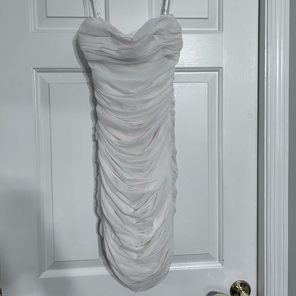 House of London White Tulle Mini Dress
